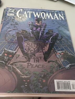 DC Comics Catwoman Comic Cover with Purple and Black .in A Sleeve